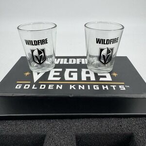 Las Vegas Golden Knights Hockey Wildfire Casino Shot‎ Glass Set of 2